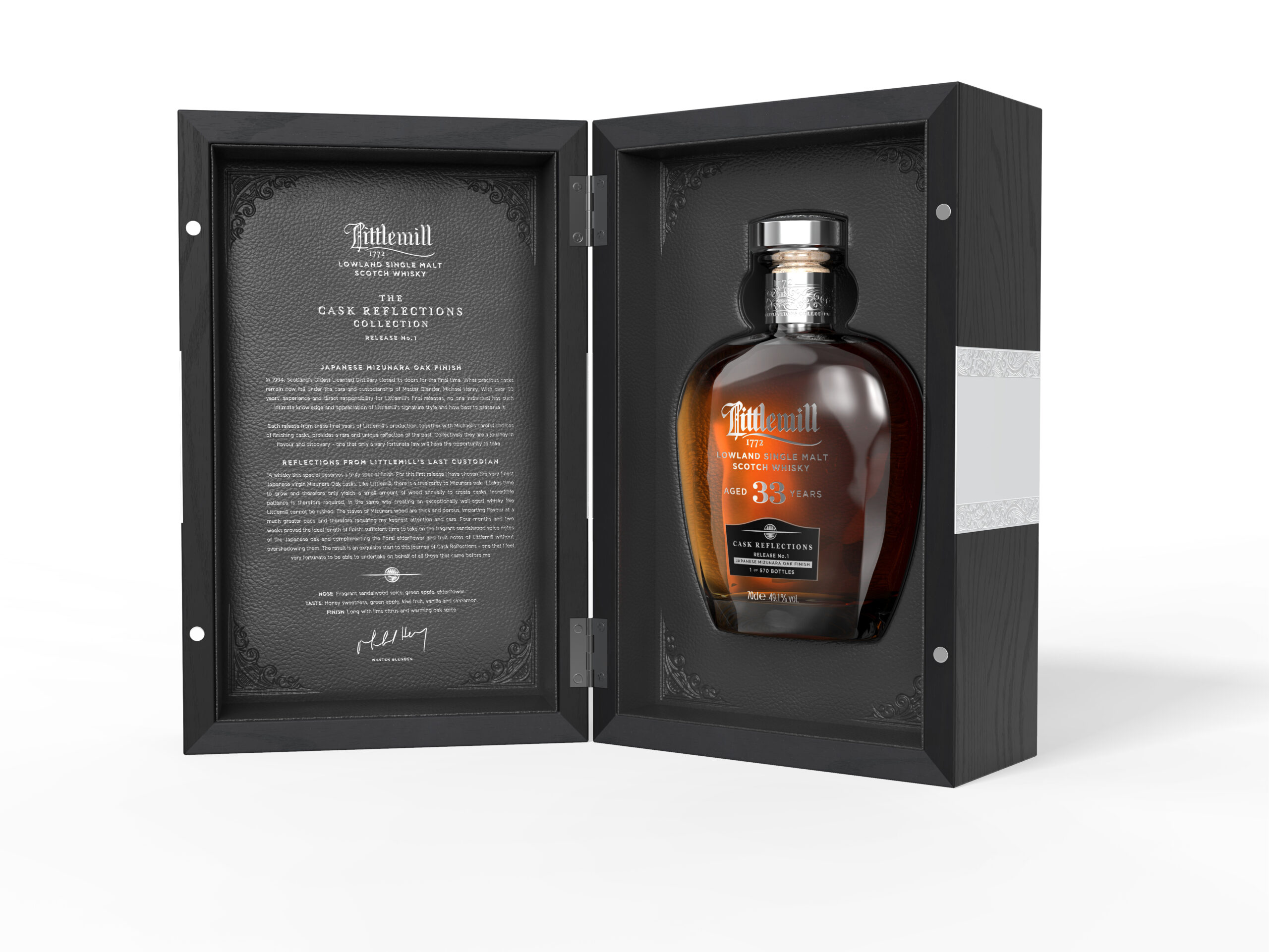 Littlemill 33 Years Old Release No.1 Cask Reflections 0.7l 49.1% - Imatge 2